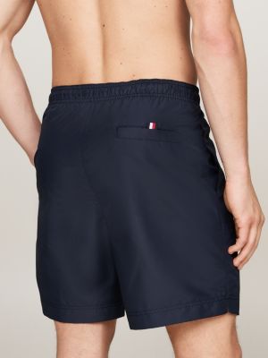 short de bain long à cordon et logo bleu pour hommes tommy hilfiger