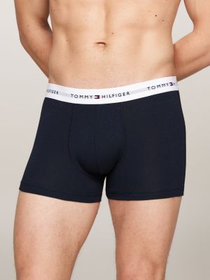 white 5-pack repeat logo trunks for men tommy hilfiger