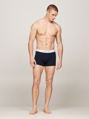 white 5-pack repeat logo trunks for men tommy hilfiger