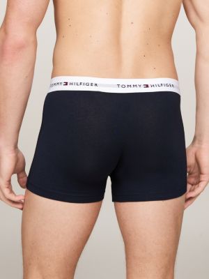 white 5-pack repeat logo trunks for men tommy hilfiger