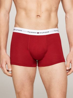 white 5-pack repeat logo trunks for men tommy hilfiger