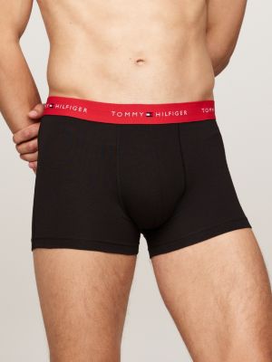 pack de 3 calzoncillos trunk con inscripción roja de hombres tommy hilfiger