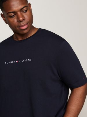 blau plus original lounge-t-shirt mit logo für herren - tommy hilfiger