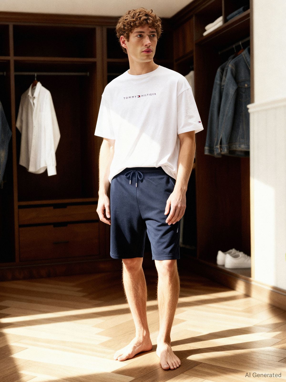 TH Original Logo Sweat Shorts — Blue