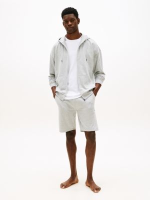grey th original logo sweat shorts for men tommy hilfiger