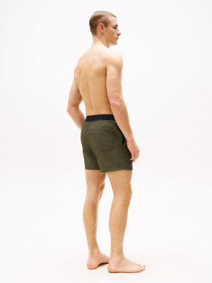 khaki heritage mid length swim shorts for men tommy hilfiger