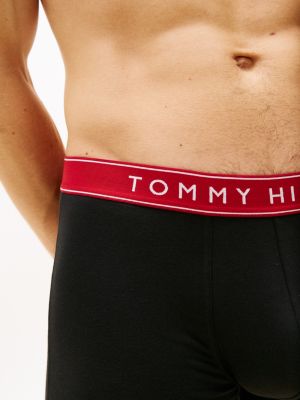 multi 3-pack logo waistband trunks for men tommy hilfiger