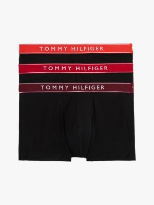 multi 3-pack logo waistband trunks for men tommy hilfiger