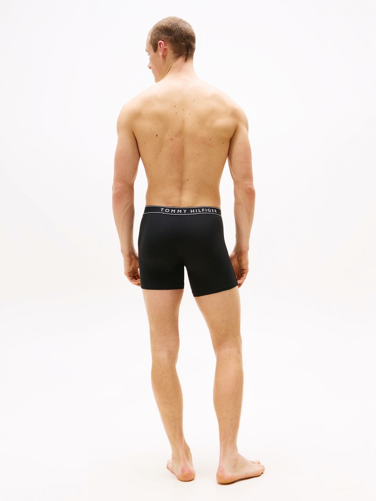 3-Pack Essential Logo Waistband Boxer Briefs — Black