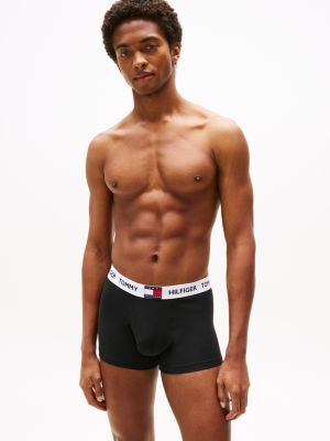 boxer aderenti heritage con logo nero da uomini tommy hilfiger