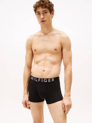 3 pack boxer aderenti con vita a contrasto multicolore da uomini tommy hilfiger