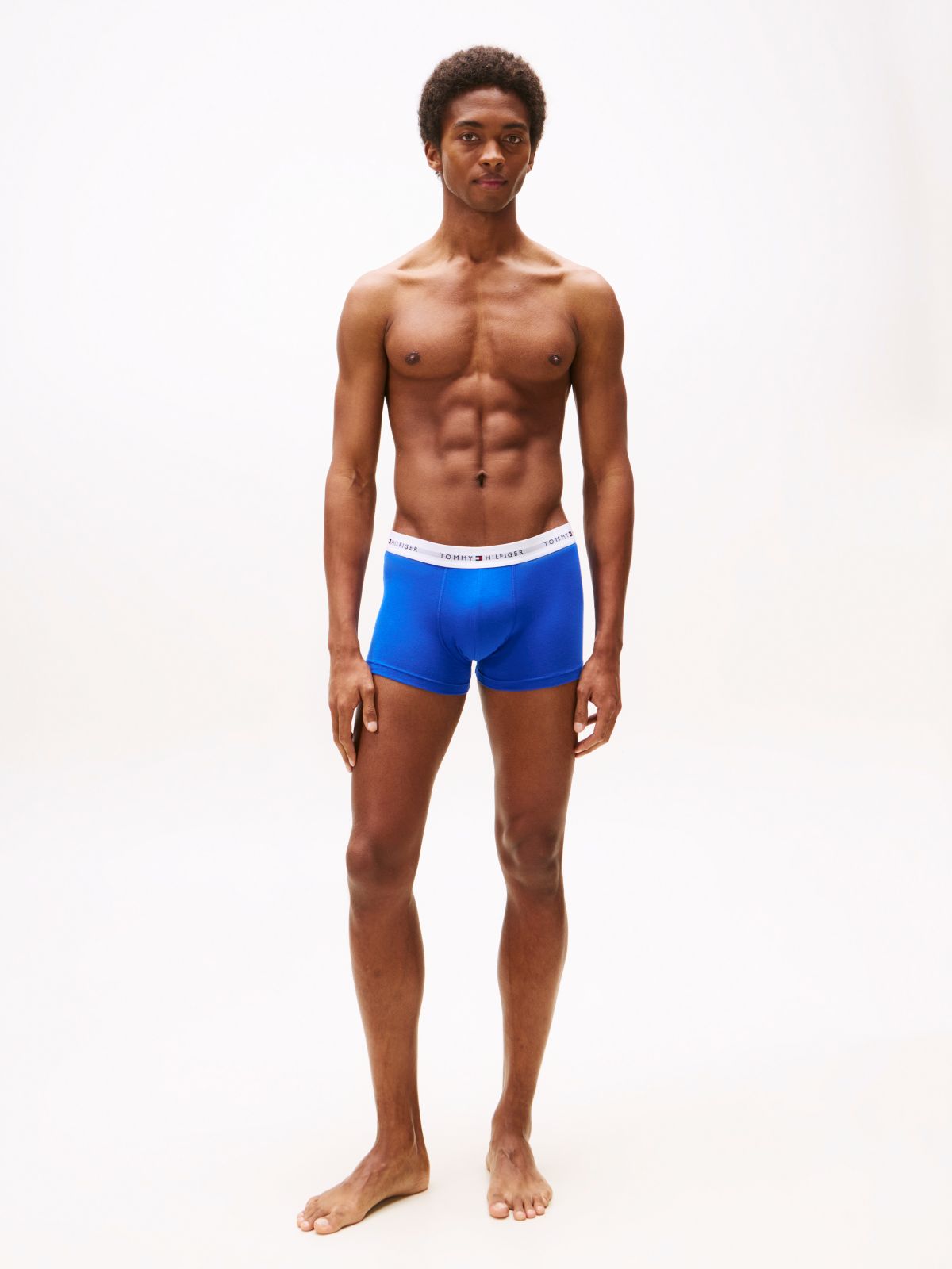 3-Pack Microfibre Logo Waistband Trunks — Black