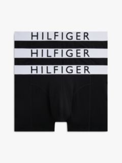 3-Pack Microfibre Logo Waistband Trunks — Black 1