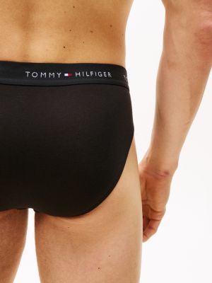 lot de 3 slips signature à ceinture à logo plusieurs couleurs pour hommes tommy hilfiger