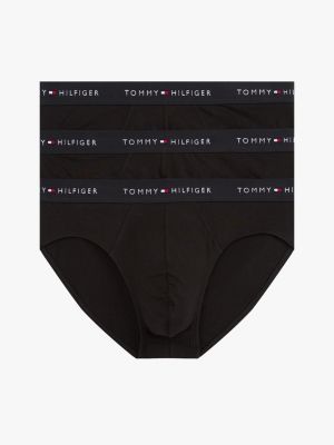 lot de 3 slips signature à ceinture à logo plusieurs couleurs pour hommes tommy hilfiger