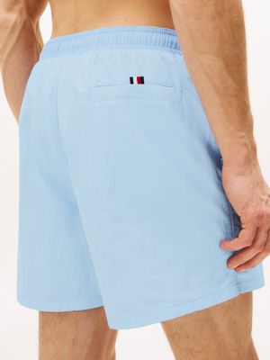 multi hilfiger flag mid length swim shorts for men tommy hilfiger