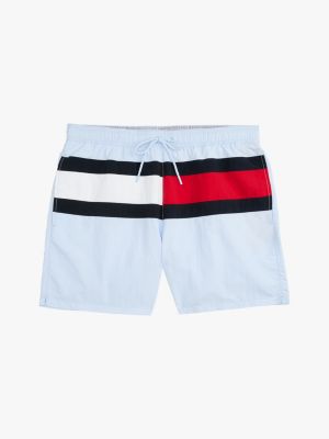 multi hilfiger flag mid length swim shorts for men tommy hilfiger