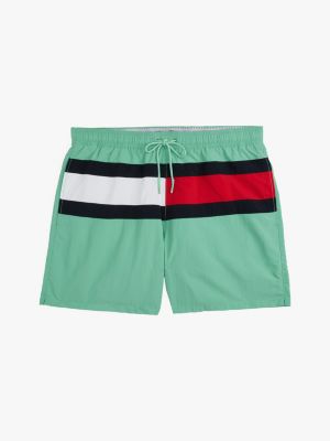 multi hilfiger flag mid length swim shorts for men tommy hilfiger