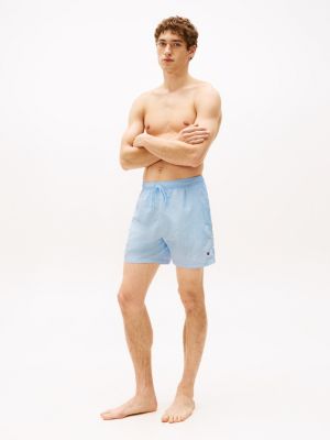 blue essential mid length swim shorts for men tommy hilfiger