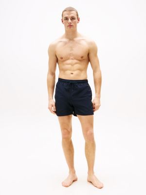 blue essential mid length swim shorts for men tommy hilfiger