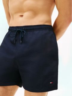 Flag Embroidery Mid Length Swim Shorts — Blue 3