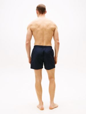 blue essential mid length swim shorts for men tommy hilfiger