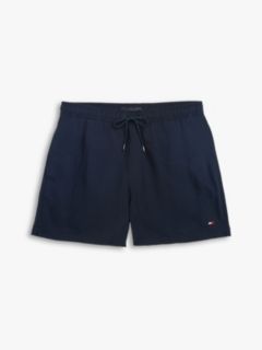 Flag Embroidery Mid Length Swim Shorts — Blue 5