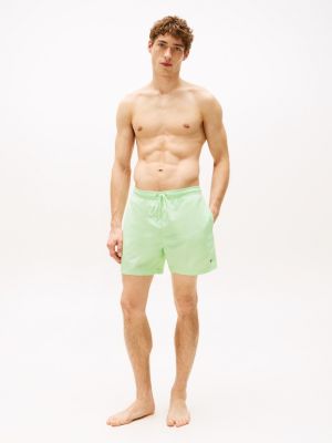 green essential mid length swim shorts for men tommy hilfiger