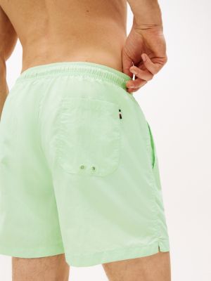 green essential mid length swim shorts for men tommy hilfiger