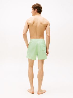 green essential mid length swim shorts for men tommy hilfiger