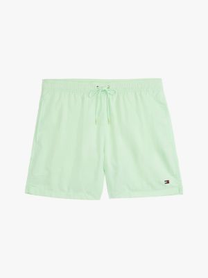 green essential mid length swim shorts for men tommy hilfiger