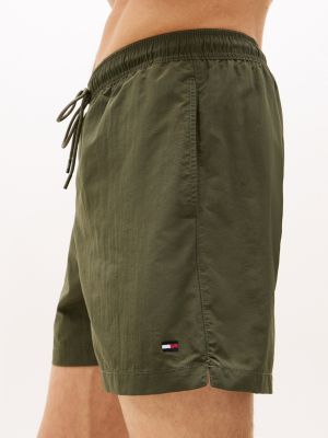 khaki essential mid length swim shorts for men tommy hilfiger