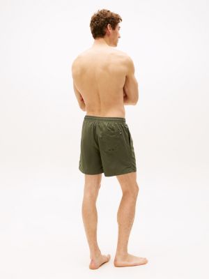 khaki essential mid length swim shorts for men tommy hilfiger