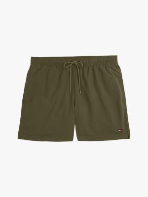 khaki essential mid length swim shorts for men tommy hilfiger