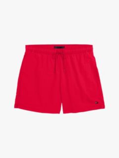 Flag Embroidery Mid Length Swim Shorts — Red 5