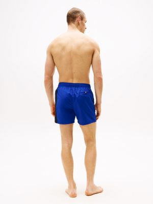 meerdere kleuren medium lange slim fit zwemshort met vlag voor heren - tommy hilfiger