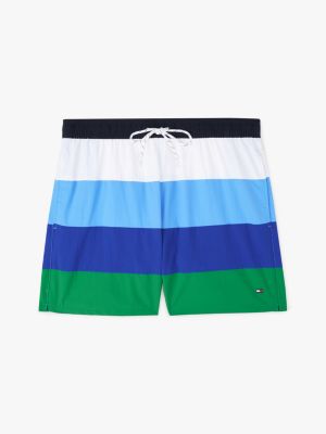 multi stripe mid length swim trunks for men tommy hilfiger