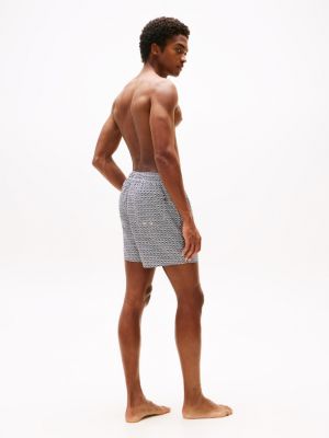 multi mittellange badeshorts mit print für herren - tommy hilfiger