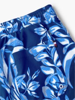Essential Print Mid Length Swim Shorts — Blue 6