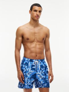 Essential Print Mid Length Swim Shorts — Blue 1