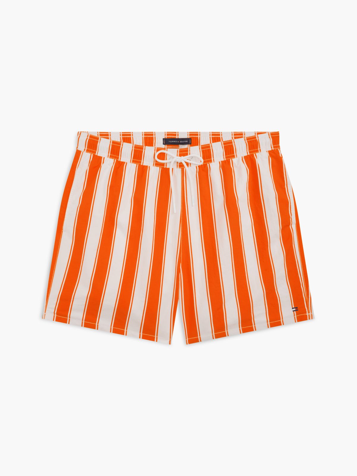 Essential Print Mid Length Swim Shorts — Orange