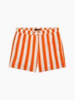 Essential Print Mid Length Swim Shorts — Orange 5