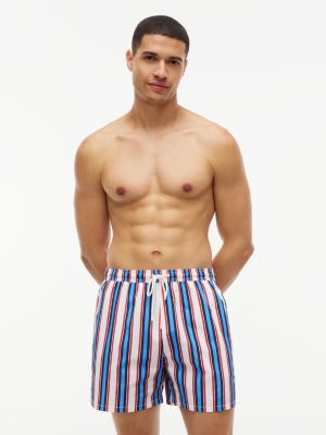 orange essential print mid length swim shorts for men tommy hilfiger