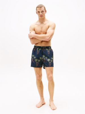 multi print mid length swim trunks for men tommy hilfiger