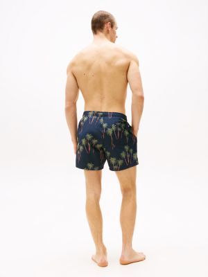 multi mittellange badeshorts mit print für herren - tommy hilfiger