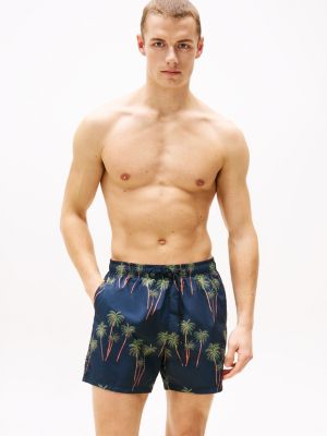 multi print mid length swim trunks for men tommy hilfiger