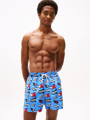  print mid length swim trunks for men tommy hilfiger