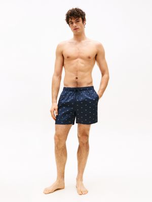 multi mittellange badeshorts mit print für herren - tommy hilfiger