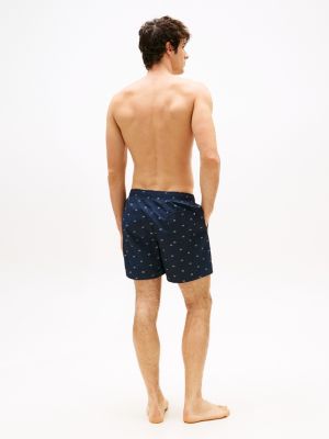 multi mittellange badeshorts mit print für herren - tommy hilfiger