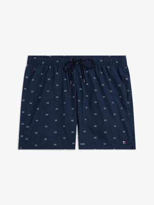 multi mittellange badeshorts mit print für herren - tommy hilfiger